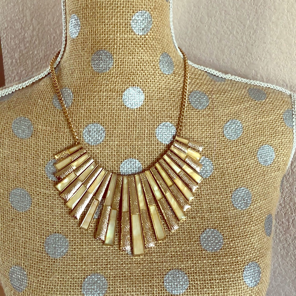 Gold Necklace , choker style length